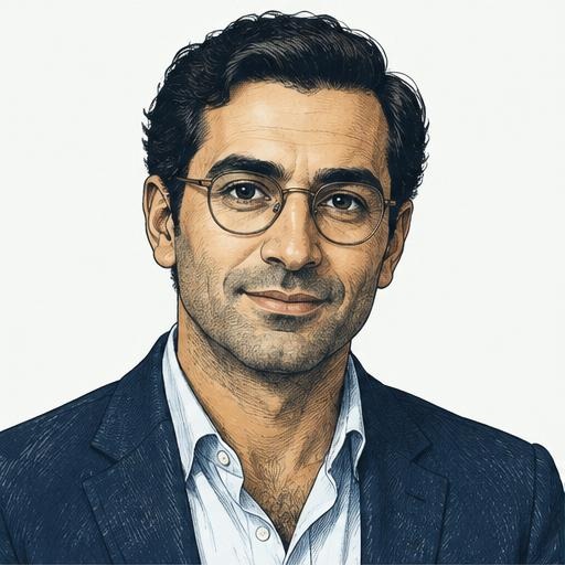 Illustrated portrait of Adrian Moreau