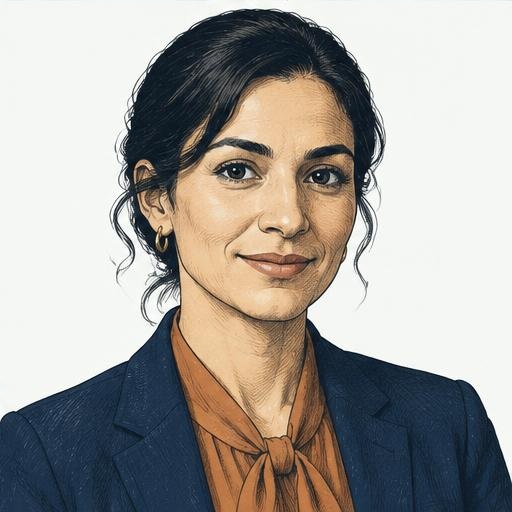 Illustrated portrait of Elena Marquez