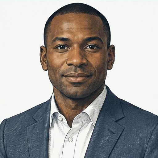 Illustrated portrait of Julian Okafor